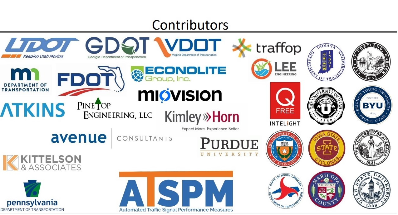 Logos of all those those who have contributed changes to the ATSPM system 